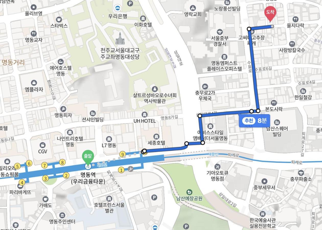 Arte Premium Oneroomtel Myeongdong Seul Esterno foto